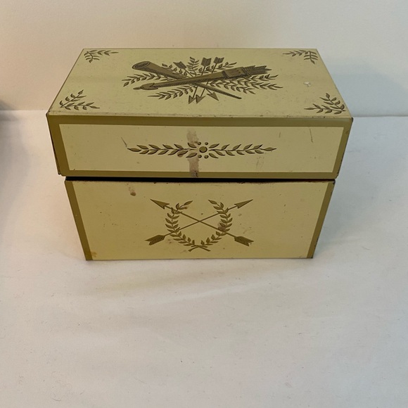 Vintage Other - Metal Ohio Art Company Recipe Card Holder Box 1970s Rustic Farmhouse Vintage MCM
